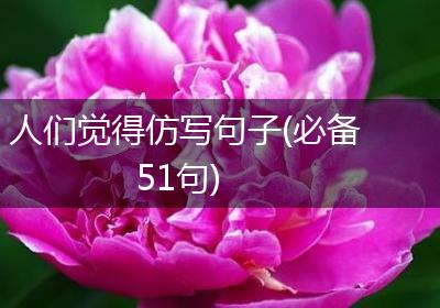 人们觉得仿写句子(必备51句)