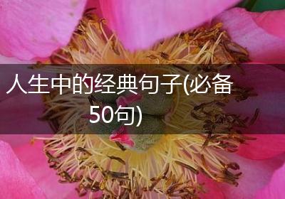 人生中的经典句子(必备50句)