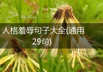 人格羞辱句子大全(通用29句)