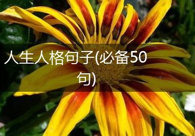人生人格句子(必备50句)