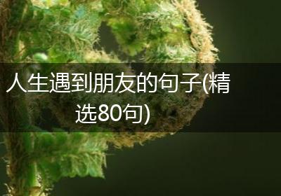 人生遇到朋友的句子(精选80句)