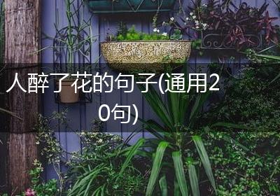 人醉了花的句子(通用20句)