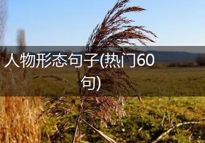 人物形态句子(热门60句)