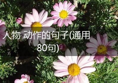 人物 动作的句子(通用80句)