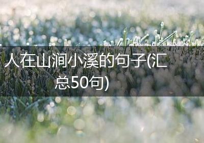 人在山涧小溪的句子(汇总50句)