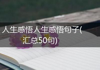 人生感悟人生感悟句子(汇总50句)