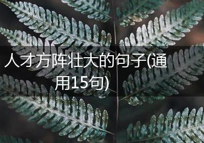 人才方阵壮大的句子(通用15句)
