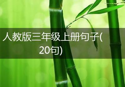 人教版三年级上册句子(20句)
