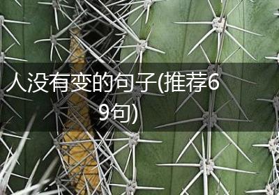 人没有变的句子(推荐69句)