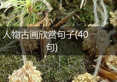 人物古画欣赏句子(40句)