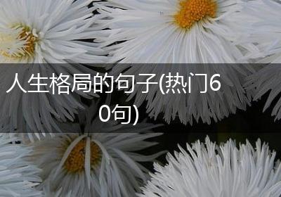 人生格局的句子(热门60句)