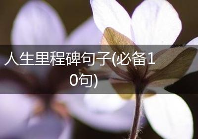 人生里程碑句子(必备10句)