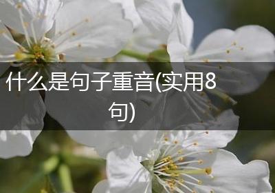 什么是句子重音(实用8句)