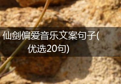 仙剑偏爱音乐文案句子(优选20句)