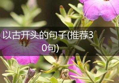 以古开头的句子(推荐30句)