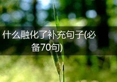 什么融化了补充句子(必备70句)