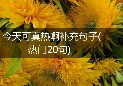 今天可真热啊补充句子(热门20句)
