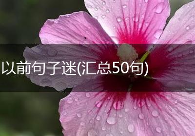 以前句子迷(汇总50句)