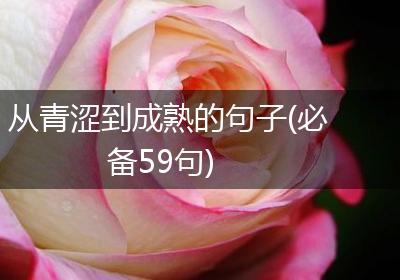 从青涩到成熟的句子(必备59句)