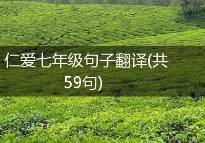 仁爱七年级句子翻译(共59句)