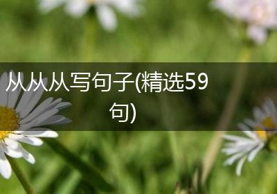 从从从写句子(精选59句)