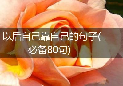 以后自己靠自己的句子(必备80句)