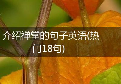 介绍禅堂的句子英语(热门18句)