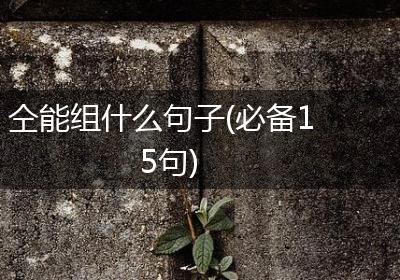 仝能组什么句子(必备15句)