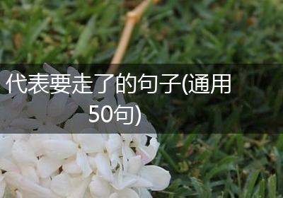 代表要走了的句子(通用50句)