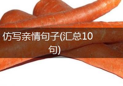 仿写亲情句子(汇总10句)