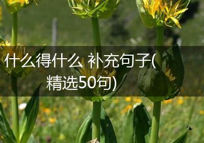 什么得什么 补充句子(精选50句)