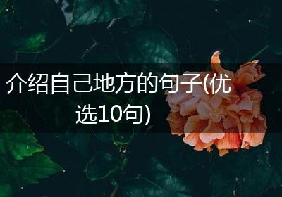 介绍自己地方的句子(优选10句)