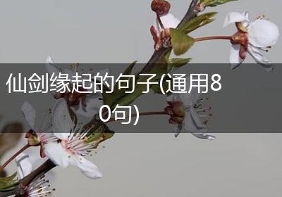 仙剑缘起的句子(通用80句)