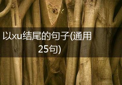 以xu结尾的句子(通用25句)