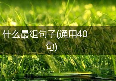 什么最组句子(通用40句)