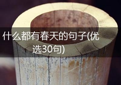 什么都有春天的句子(优选30句)