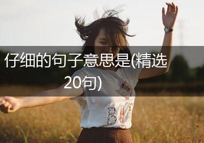 仔细的句子意思是(精选20句)