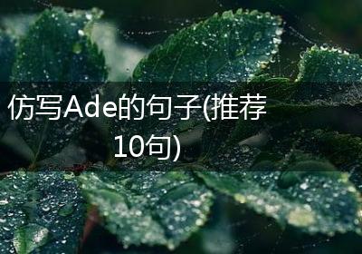 仿写Ade的句子(推荐10句)