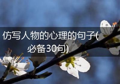 仿写人物的心理的句子(必备30句)