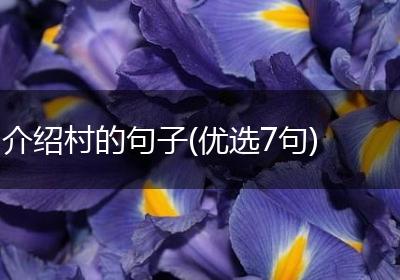 介绍村的句子(优选7句)