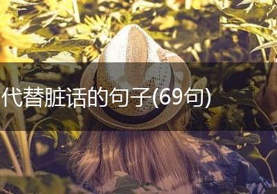 代替脏话的句子(69句)
