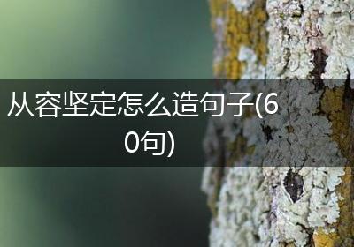 从容坚定怎么造句子(60句)
