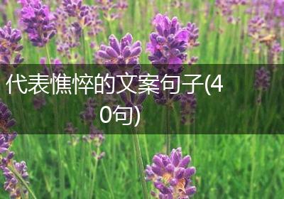 代表憔悴的文案句子(40句)