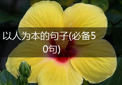 以人为本的句子(必备50句)