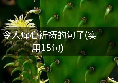 令人痛心祈祷的句子(实用15句)