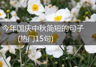 今年国庆中秋简短的句子(热门15句)