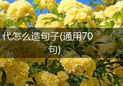 代怎么造句子(通用70句)