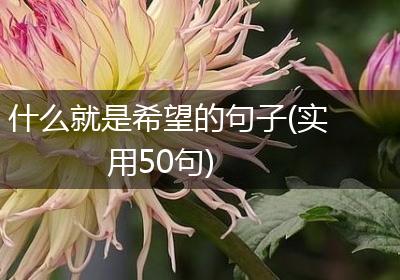 什么就是希望的句子(实用50句)