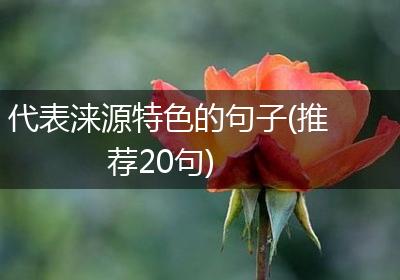 代表涞源特色的句子(推荐20句)