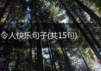 令人快乐句子(共15句)
